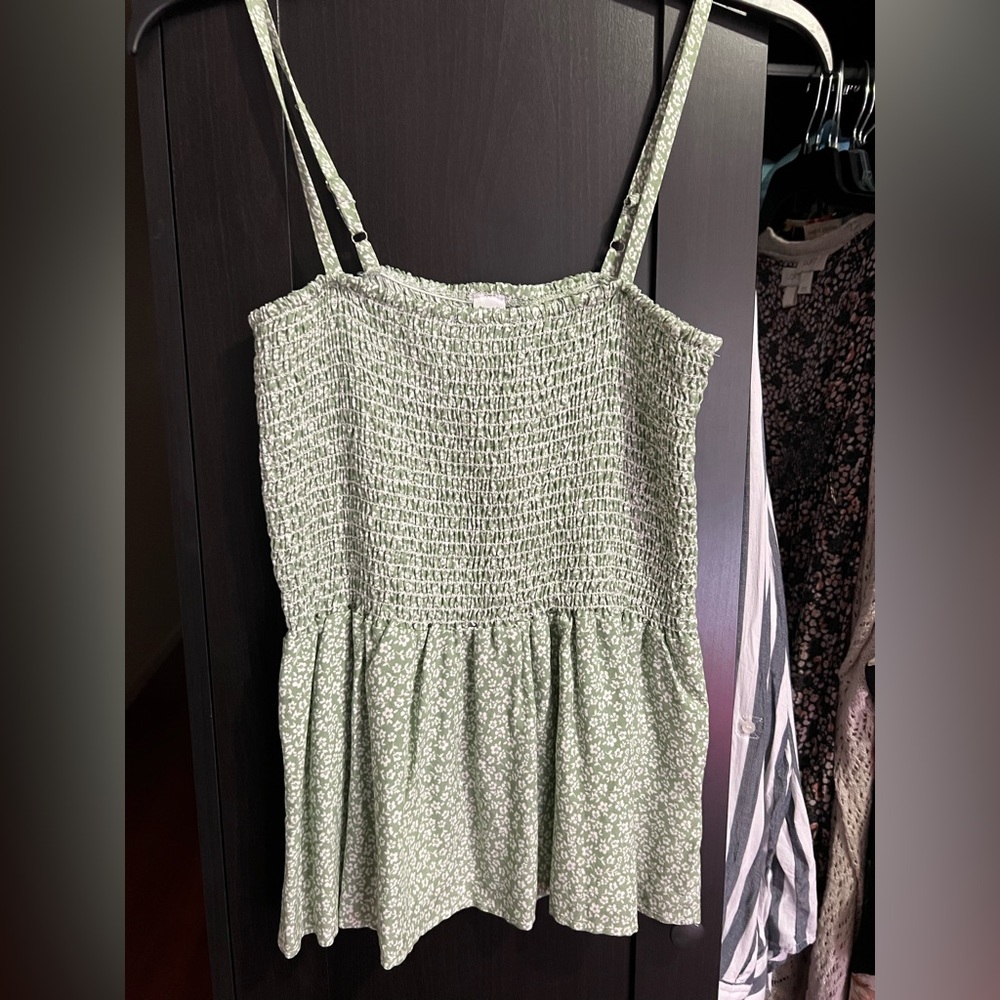 Mint green spaghetti strap top